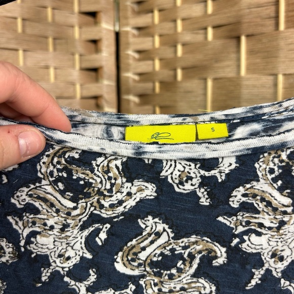 Roller Rabbit Printed Cropped Boxy Cotton T-Shirt Top- Size Small - Picture 4 of 10